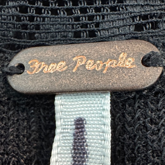 New Free People All Yours Mini Dress in black with lace details - Picture 4 of 8